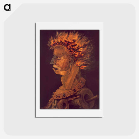 アートポストカード-Fire - ジュゼッペ アルチンボルド Postcard.