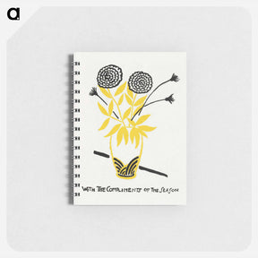 アートメモ帳-With the Compliments of the Season (Design no. 3) - ヘンリー ライマン サイエン Memo.