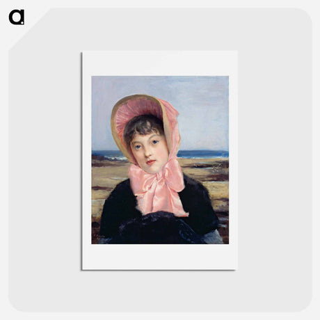 アートポストカード-The Pink Capeline
 - ジャック エミール ブランシュ Postcard.