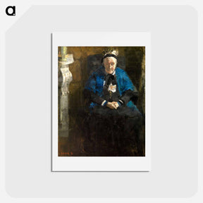 アートポストカード-Old Lady with Blue Shawl (The Artist's Grandmother) - ジェームズ アンソール Postcard.