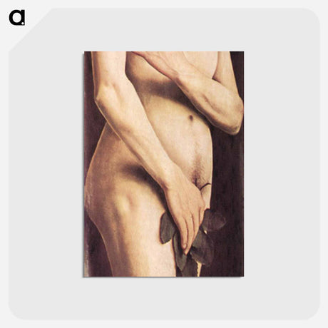 アートポストカード-Adam, from the left wing of the Ghent Altarpiece - ヤン ファン エイク Postcard.