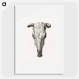 Skull of a cow - ジャン ベルナール Poster.