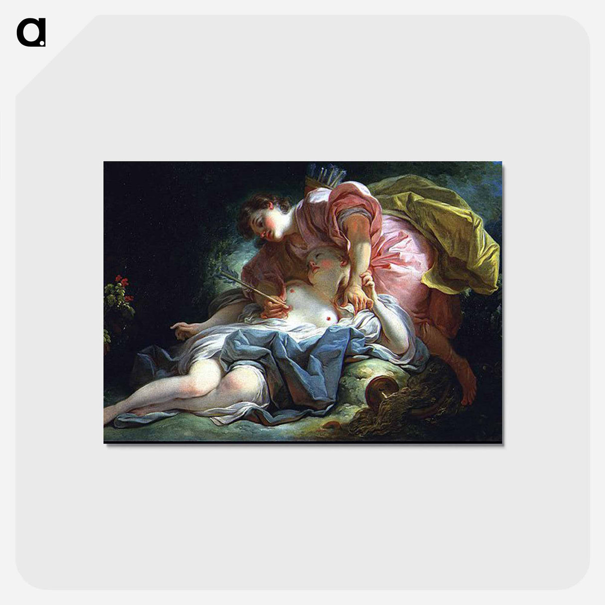 Cephalus and Procris - ジャン オノレ フラゴナール Postcard.