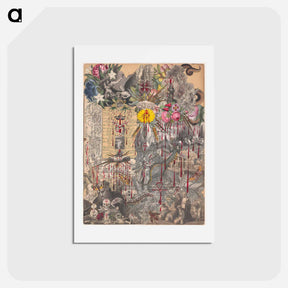 アートポストカード-A Blood Collage
 - ジョン ビングリー ガーランド Postcard.