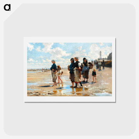 アートポストカード-En route pour la pêche - ジョン シンガー サージェント Postcard.