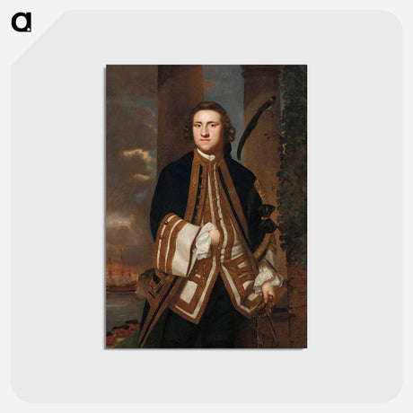 アートポストカード-Captain the Honourable George Edgcumbe - ジョシュア レノルズ Postcard.