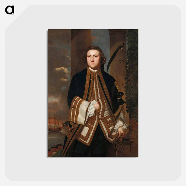 アートポストカード-Captain the Honourable George Edgcumbe - ジョシュア レノルズ Postcard.