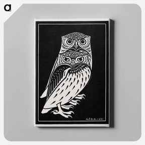 アートパネル-Two owls - ユリー デ フラーハ Canvas.