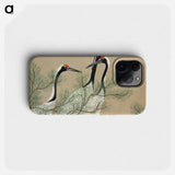 Cranes from Momoyogusa–Flowers of a Hundred Generations - Kamisaka Setsuka Phone Case.