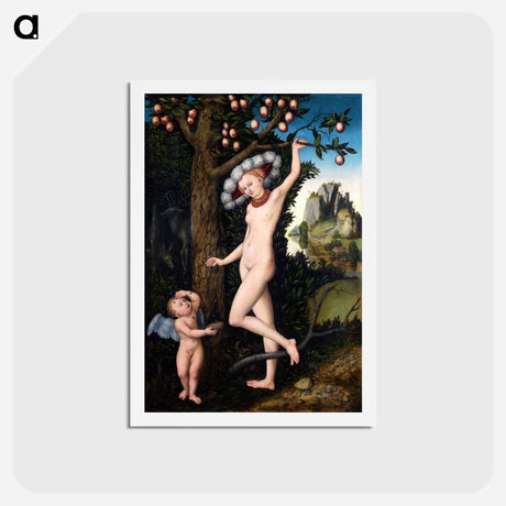 アートポストカード-Cupid Complaining to Venus
 - ルーカス クラナッハ Postcard.