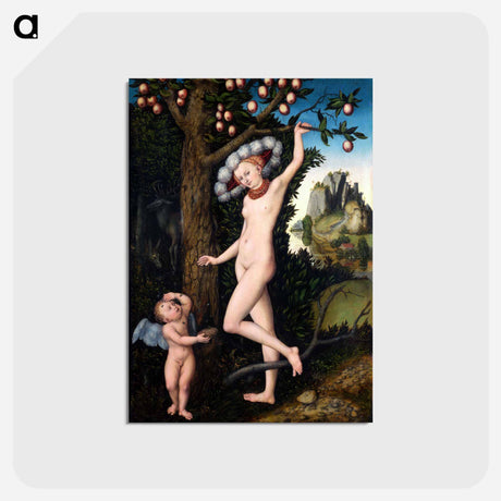 アートポストカード-Cupid Complaining to Venus
 - ルーカス クラナッハ Postcard.