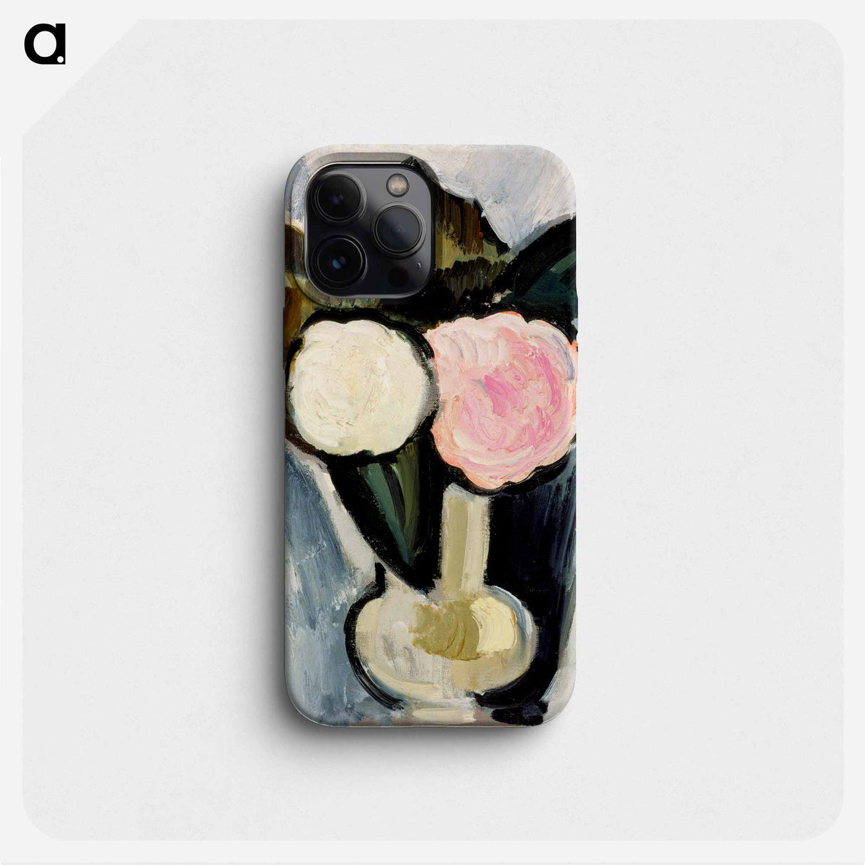 Pink and White Flowers in a Vase - マースデン ハートリー Phone Case.