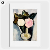 Pink and White Flowers in a Vase - Marsden Hartley Poster.