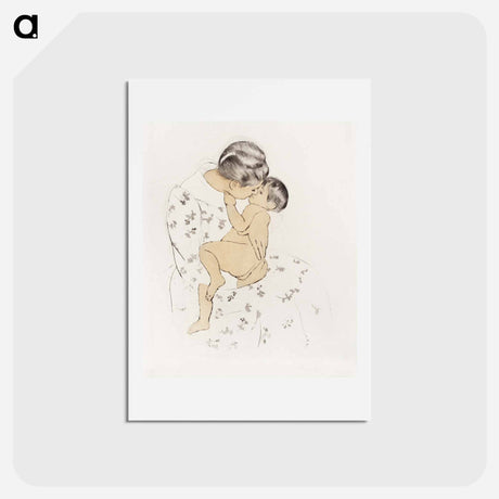 アートポストカード-Mother's Kiss - メアリー カサット Postcard.