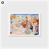 アートポストカード-Bathers, Pouldu beach - モーリス ドニ Postcard.