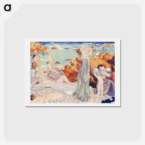 アートポストカード-Bathers, Pouldu beach - モーリス ドニ Postcard.