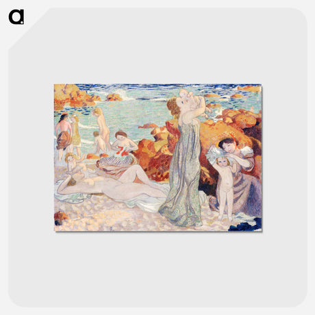アートポストカード-Bathers, Pouldu beach - モーリス ドニ Postcard.