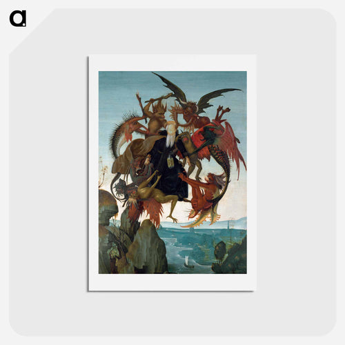 The Torment of Saint Anthony - ミケランジェロ ブオナローティ Postcard.