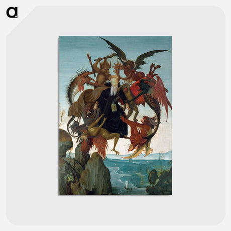 アートポストカード-The Torment of Saint Anthony - ミケランジェロ ブオナローティ Postcard.