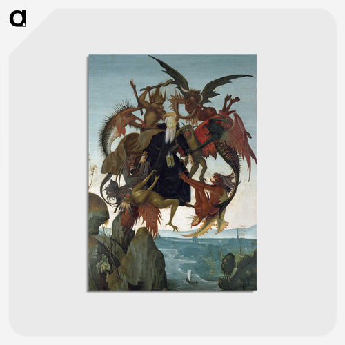 The Torment of Saint Anthony - ミケランジェロ ブオナローティ Postcard.