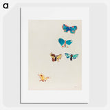 Five Butterflies - Odilon Redon Poster.