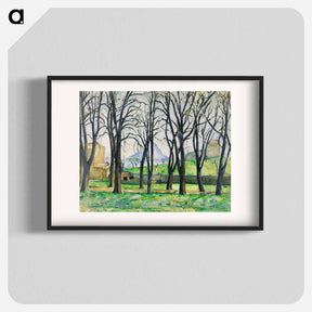 アートポスター-Chestnut Trees at Jas de Bouffan - ポール セザンヌ Poster.