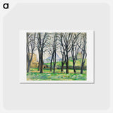 アートポストカード-Chestnut Trees at Jas de Bouffan - ポール セザンヌ Postcard.