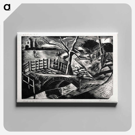 アートパネル-Dyke by the Road - ポール ナッシュ Canvas.