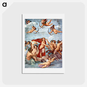 アートポストカード-The Triumph of Galatea - ラファエロ サンティ Postcard.