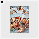 アートポストカード-The Triumph of Galatea - ラファエロ サンティ Postcard.