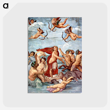 アートポストカード-The Triumph of Galatea - ラファエロ サンティ Postcard.