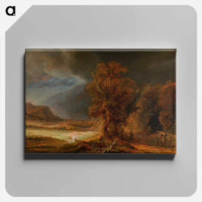 アートパネル-Landscape with the Good Samaritan - レンブラント ファン レイン Canvas.
