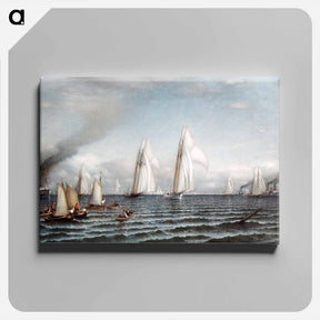 アートパネル-First International Race for America's Cup - サミュエル コールマン Canvas.
