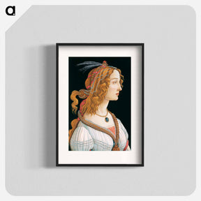 アートポスター-Idealized Portrait of a Lady - サンドロ ボッティチェッリ Poster.