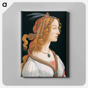 アートパネル-Idealized Portrait of a Lady - サンドロ ボッティチェッリ Canvas.