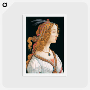 アートポストカード-Idealized Portrait of a Lady - サンドロ ボッティチェッリ Postcard.