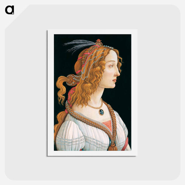 アートポストカード-Idealized Portrait of a Lady - サンドロ ボッティチェッリ Postcard.