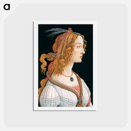 Idealized Portrait of a Lady - サンドロ ボッティチェッリ Postcard.