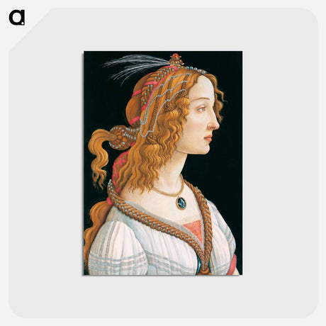 アートポストカード-Idealized Portrait of a Lady - サンドロ ボッティチェッリ Postcard.