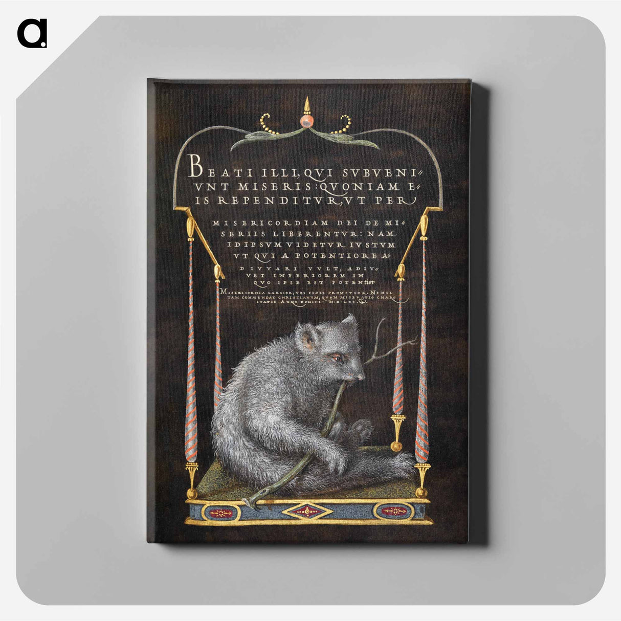 アートパネル-A Sloth from Mira Calligraphiae Monumenta
 - 書道のお手本 Canvas.
