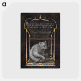 アートポストカード-A Sloth from Mira Calligraphiae Monumenta
 - 書道のお手本 Postcard.