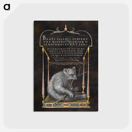 アートポストカード-A Sloth from Mira Calligraphiae Monumenta
 - 書道のお手本 Postcard.