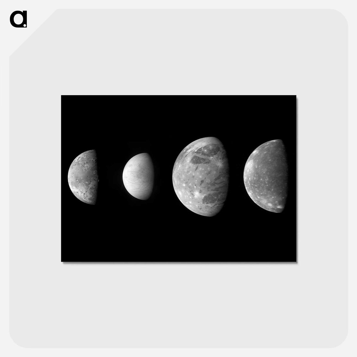 アートポストカード-Jupiter's Moons: Family Portrait
 - ムーン Postcard.