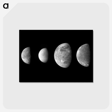 アートポストカード-Jupiter's Moons: Family Portrait
 - ムーン Postcard.