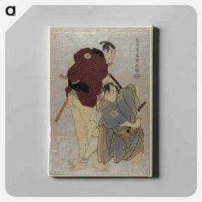アートパネル-Kabuki Actors Ōtani Oniji III and Ichikawa Omezō I - 東洲斎 写楽 Canvas.