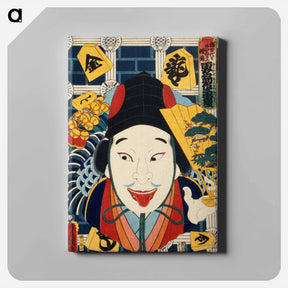 アートパネル-Portraits of an Actor - 豊原 国周 Canvas.