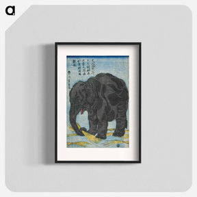 アートポスター-Large Indian elephant - 歌川よしかず Poster.