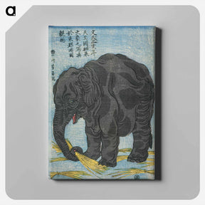 アートパネル-Large Indian elephant - 歌川よしかず Canvas.
