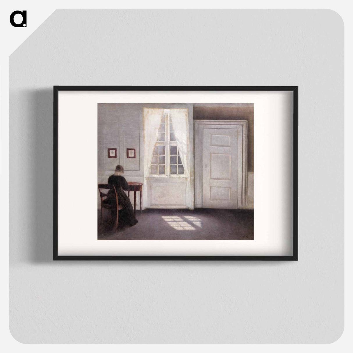 Interior in Strandgade, Sunlight on the Floor - Vilhelm Hammershøi Poster.