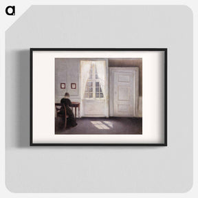 アートポスター-Interior in Strandgade, Sunlight on the Floor - ヴィルヘルム ハンマースホイ Poster.